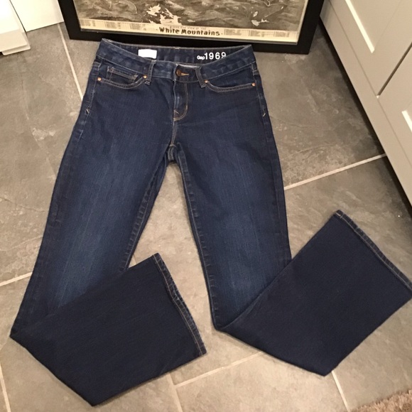 Women's Boot Cut Jeans - Dark Blue - Picture 12 of 12